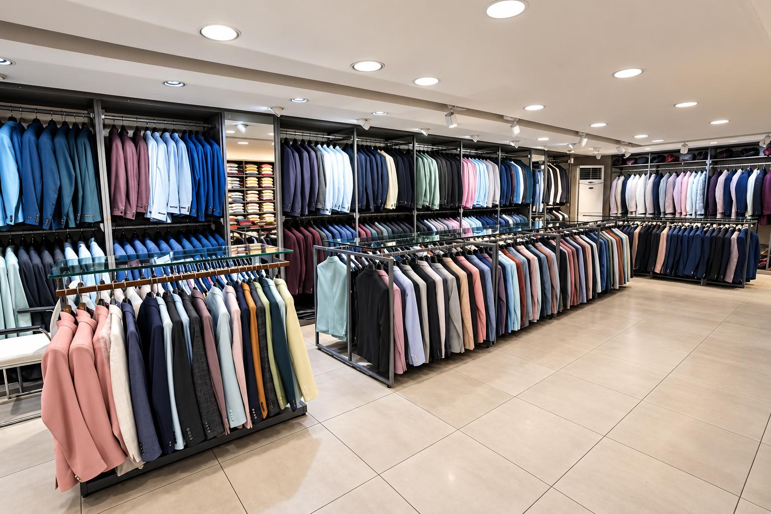 Illustrative premium retail interior design mood photograph